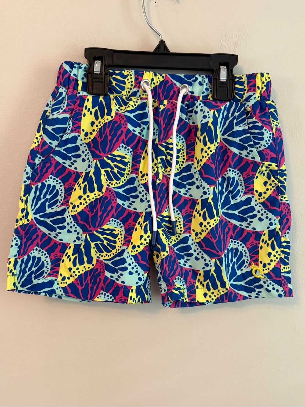 Blue Quail Blue Multi Coral-Print Swim Trunks